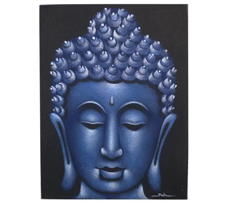 Buddha Painting - Blue Sand Finish