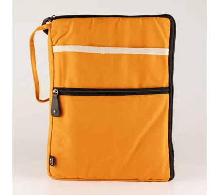 Canvas Travel Laptop Pouch - Orange