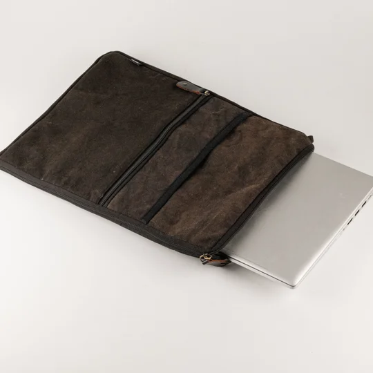 Stonewash Large Laptop Pouch - Charcoal