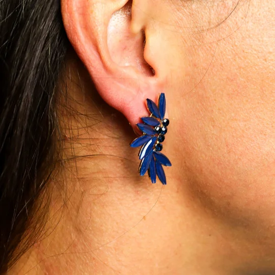 Royal Blue - Vintage Glass - Faries - Earrings