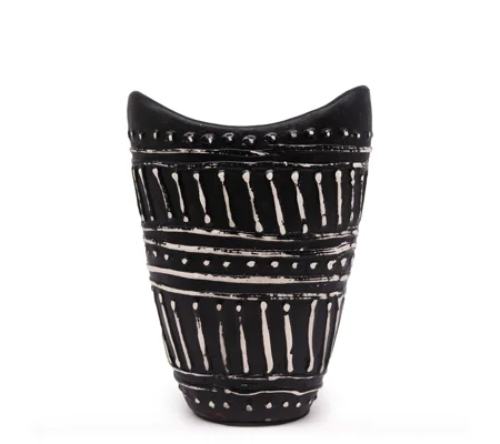 Swirls Shaped Vase - Chocolate