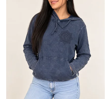XLarge Stone Washed Hoody Shirt Kangaroo Pocket - Dusty Lavender