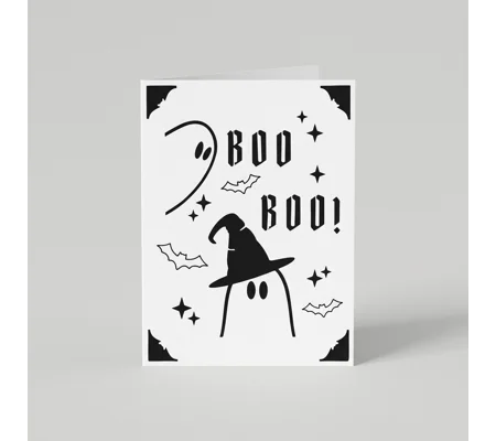 Ghost & Bats "Boo Boo!" Halloween Card