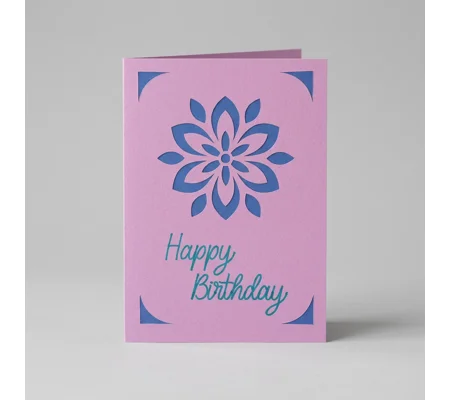 Floral "Happy Birthday" card