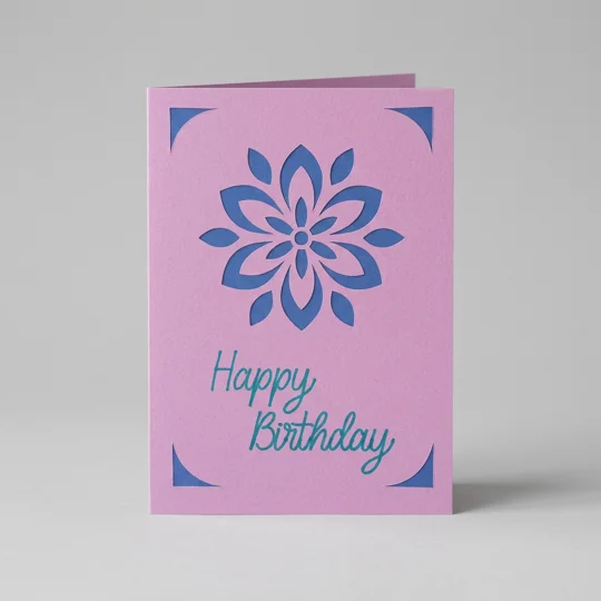 Floral "Happy Birthday" card