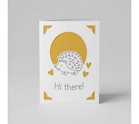 Hedgehog "Hi There!" Card