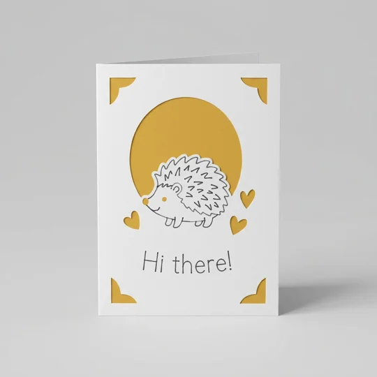 Hedgehog "Hi There!" Card