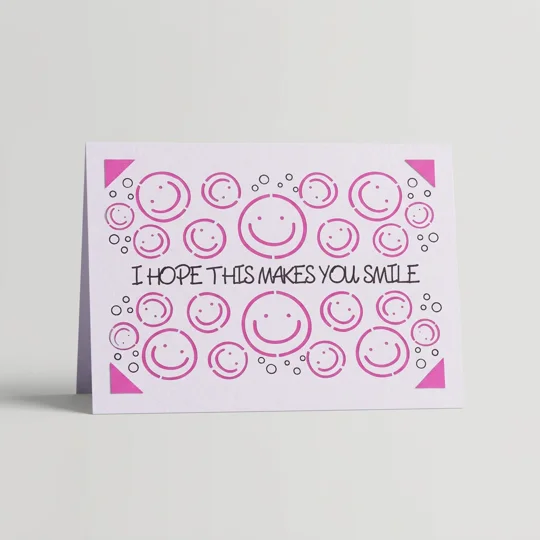 Smiley Face "I Hope This Makes You Smile" Card