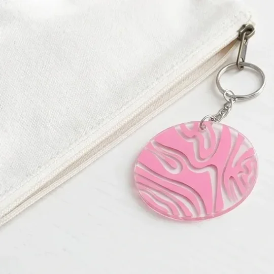 Abstract Swirl Acrylic Keychain