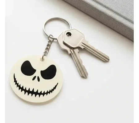 Pumpkin King / Jack Skellington Face Keychain
