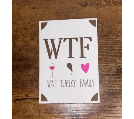 WTF Funny Thanksgiving Card
