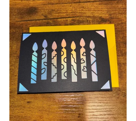 Iridescent Birthday Candles Card