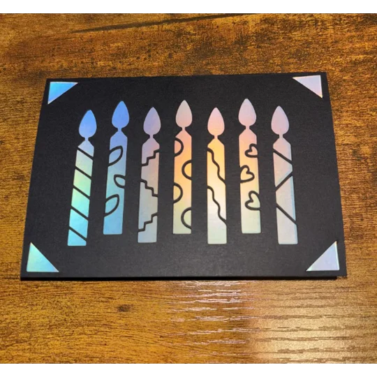 Iridescent Birthday Candles Card