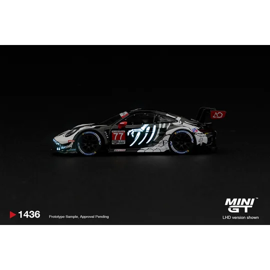 Pre-Order: Mini GT 1:64 Porsche GT3 R (992) #77 AO Racing "Skeleton Rexy" - 2026 Petit Le Mans