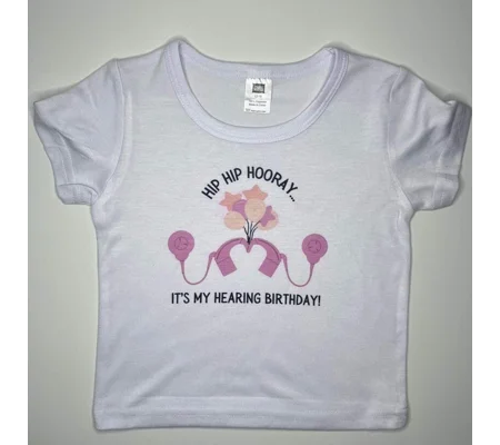 Personalised Hearing Birthday T-shirt: Cochlear Implant Activation Day