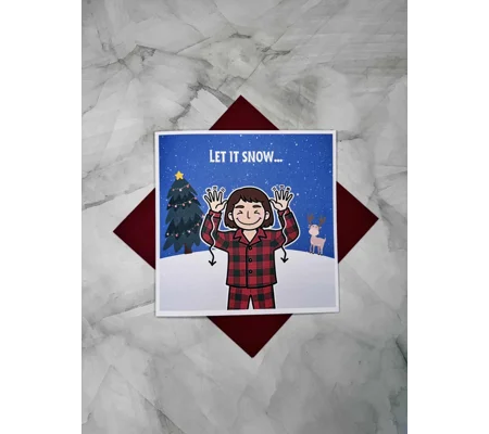 BSL Christmas Card: British Sign Language Fingerspelling, Snow, Let it Snow