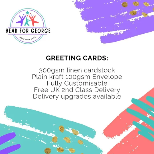BSL Birthday Card: Fingerspelling, Deaf Awareness, Cheers