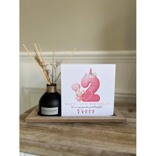 BSL 2nd Birthday Card: Fingerspelling, Deaf Awareness
