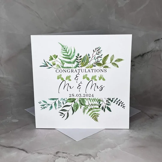 BSL Wedding Card: Mr & Mrs Fingerspelling, Deaf Inclusive