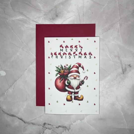 BSL Christmas Cards: Gonk Designs, Pack of 5, British sign language