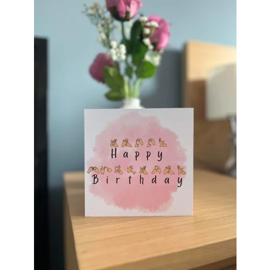 BSL Birthday Card Multipack: Fingerspelling British Sign Language
