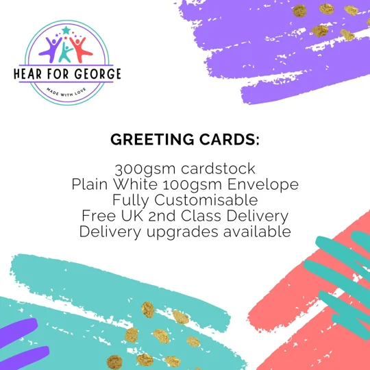 BSL good luck first day of school, British Sign Language, BSL Fingerspelling, Accessible Card, Incl