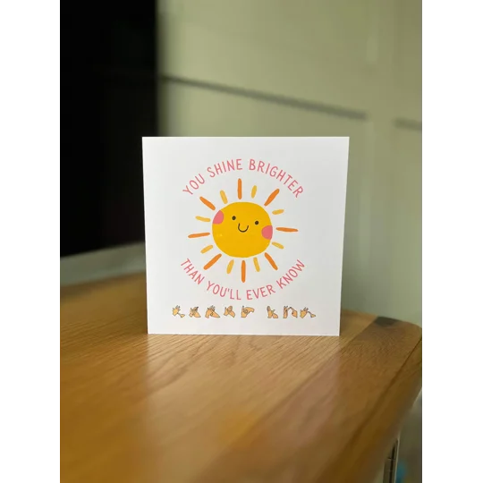 BSL Thank You Card: Deaf Culture Inclusive Greeting Card