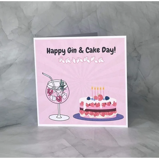 Gin Lover Birthday Card: British Sign Language Fingerspelling