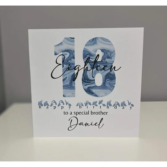 BSL 18th Birthday Card: Fingerspelling British Sign Language