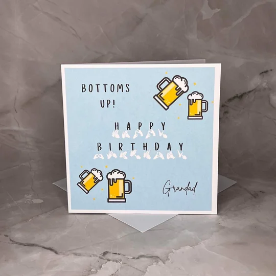 BSL Birthday Card: Fingerspelling, Deaf Awareness, Cheers