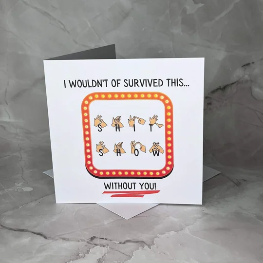 BSL Thank You Card: Funny Deaf Culture Appreciation