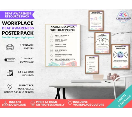 Workplace Deaf Awareness Poster Pack