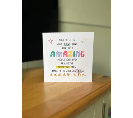 BSL thank you card, amazing person, appreciate, inclusive card, deaf culture, hearing loss, hearing 