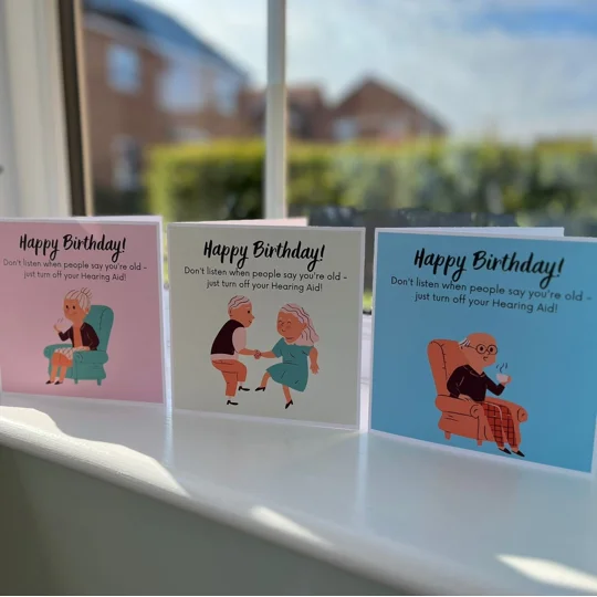 Funny Hearing Aid Birthday Card: Inclusive Design