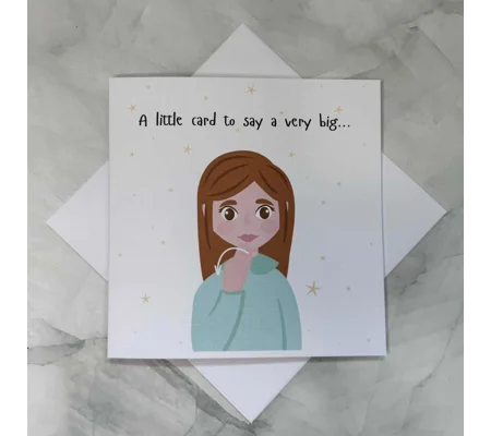 BSL thank you card, British sign language, deaf aware