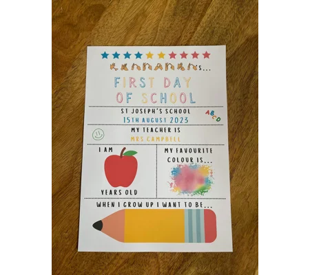 BSL First Day of School Sign: Deaf Awareness Photo Prop