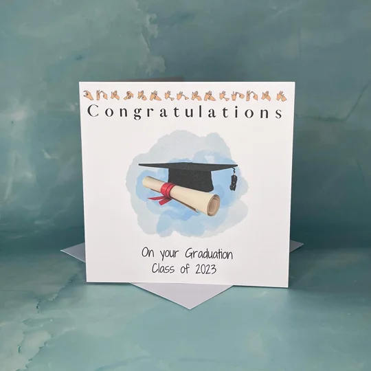 BSL Graduation card, British sign, fingerspelling, inclusive card, deaf culture