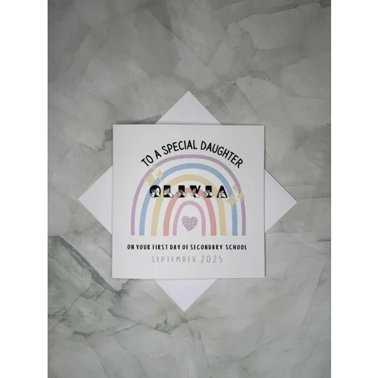BSL Good Luck First Day of School Card: British Sign Language