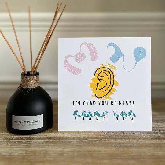 Audiologist Thank You Card: Deaf Awareness, Inclusive Design