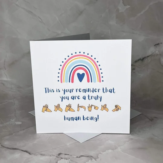 BSL Thank You Card: Deaf Culture Appreciation