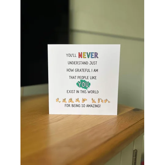 BSL Thank You Card: Deaf Culture Appreciation