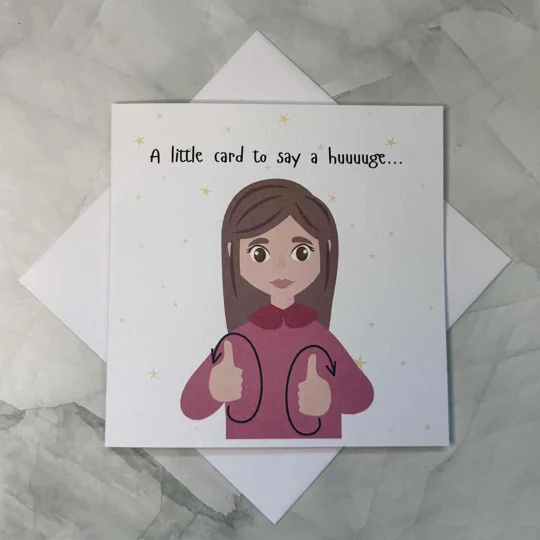 BSL Well Done Card: British Sign Language Congratulations