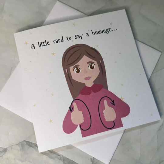 BSL Well Done Card: British Sign Language Congratulations