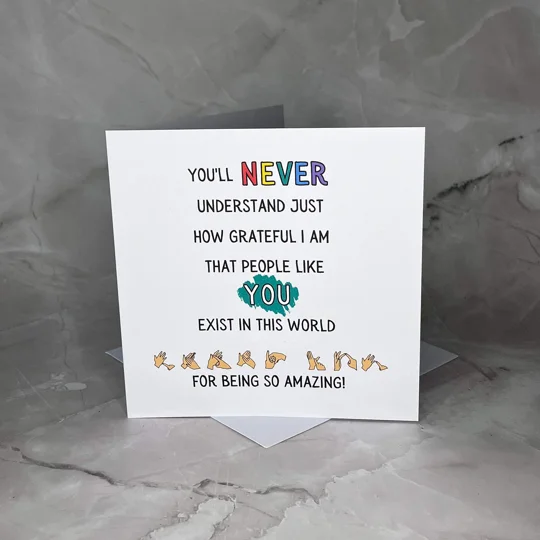 BSL Thank You Card: Deaf Culture Appreciation