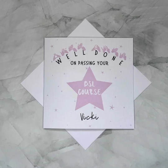 BSL Well Done Card: British Sign Language, Deaf Culture