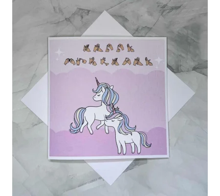 BSL 'Happy Birthday' Unicorn Card: British Sign Language Fingerspelling