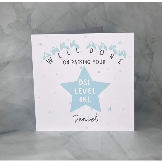 BSL Well Done Card: British Sign Language, Deaf Culture