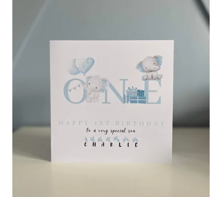 BSL 1st Birthday Card: Fingerspelling, Deaf Aware, Inclusive