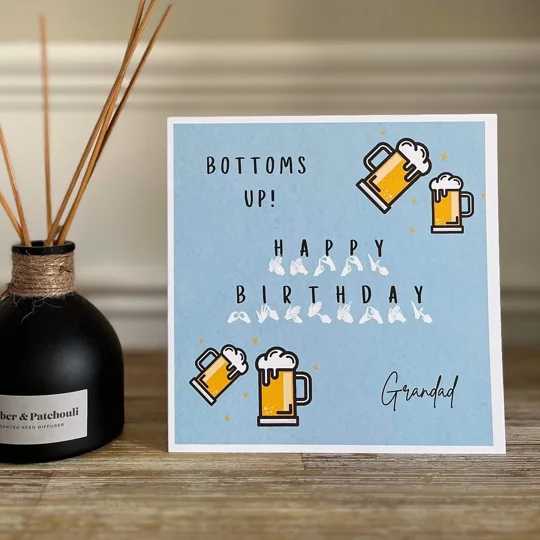 BSL Birthday Card: Fingerspelling, Deaf Awareness, Cheers