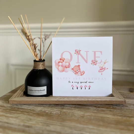 BSL 1st Birthday Card: Fingerspelling, Deaf Aware, Inclusive